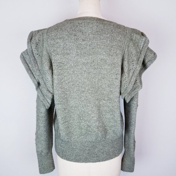 Grey Collective Sage Green Layered Long Sleeve Knit Sweater * Ladies size Large - Picture 4 of 8